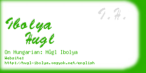 ibolya hugl business card